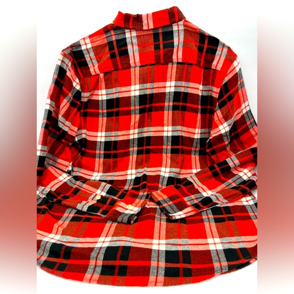 LUCKY BRAND LONG SLEEVES PLAD SHIRT, RED BLACK WHITE, SOFT,STRECH MATERIAL,LARGE - Picture 6 of 13